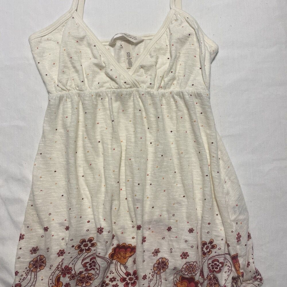 VTG Y2k Bella Swan Fairy Coquette Babydoll Aeropostale Tank Top XS Floral Paisle